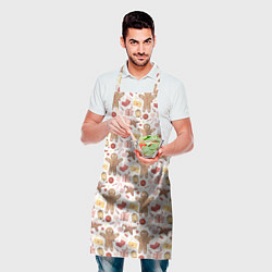 Фартук кулинарный Пряничный человечек, цвет: 3D-принт — фото 2