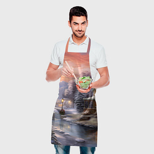 Фартук Зима в городе / 3D-принт – фото 2