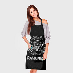 Фартук кулинарный Ramones glitch на темном фоне, цвет: 3D-принт — фото 2