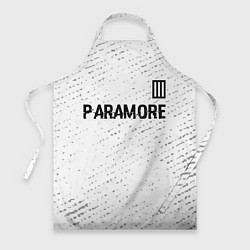 Фартук кулинарный Paramore glitch на светлом фоне посередине, цвет: 3D-принт