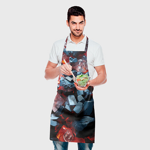 Фартук Янтарные камни асбтракция / 3D-принт – фото 2