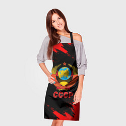 Фартук кулинарный СССР красные краски, цвет: 3D-принт — фото 2