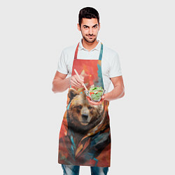 Фартук кулинарный Праздничный медведь, цвет: 3D-принт — фото 2