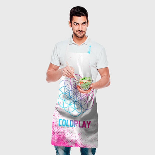 Фартук Coldplay neon gradient style / 3D-принт – фото 2