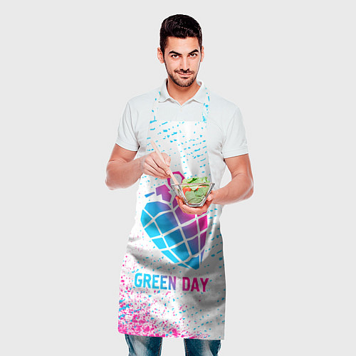 Фартук Green Day neon gradient style / 3D-принт – фото 2