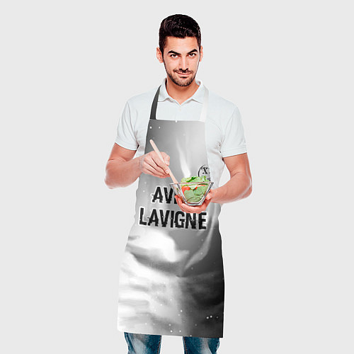 Фартук Avril Lavigne glitch на светлом фоне посередине / 3D-принт – фото 2