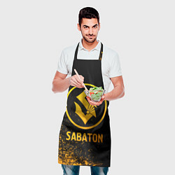 Фартук кулинарный Sabaton - gold gradient, цвет: 3D-принт — фото 2