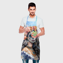 Фартук кулинарный Катрина калавера санта муерте, цвет: 3D-принт — фото 2