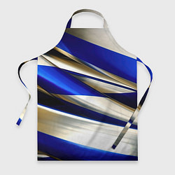 Фартук кулинарный Blue white abstract, цвет: 3D-принт
