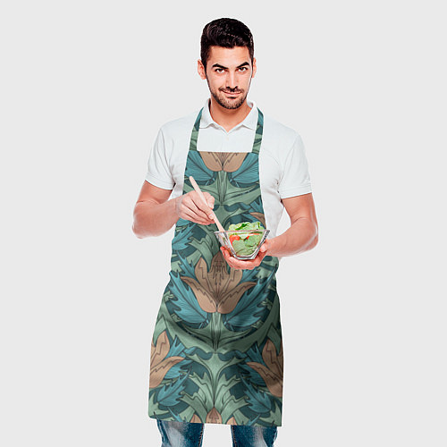 Фартук Цветы в стиле Уильяма Морриса - паттерн / 3D-принт – фото 2