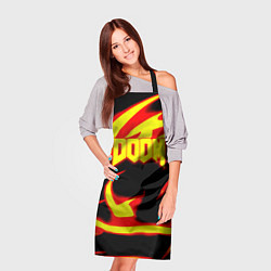 Фартук кулинарный Doom eternal fire storm, цвет: 3D-принт — фото 2