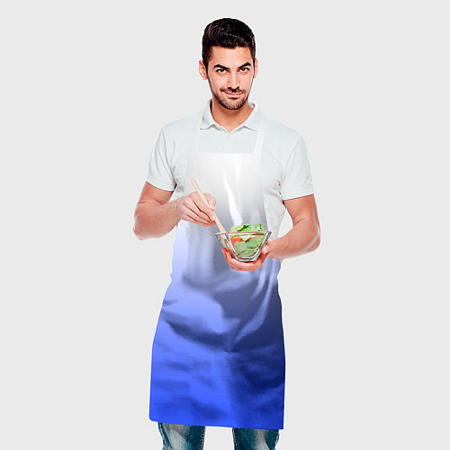 Фартук Градиент бело-синий / 3D-принт – фото 2