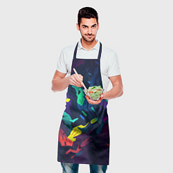 Фартук кулинарный Яркая абстракция в стиле камуфляжа, цвет: 3D-принт — фото 2