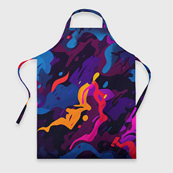 Фартук кулинарный Камуфляж из разноцветных красок, цвет: 3D-принт