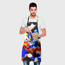 Фартук кулинарный Sonic colors, цвет: 3D-принт — фото 2