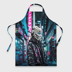 Фартук кулинарный Тинейджер в кибернетическом шлеме, цвет: 3D-принт