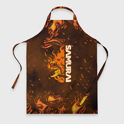 Фартук кулинарный Samurai огненное лого, цвет: 3D-принт