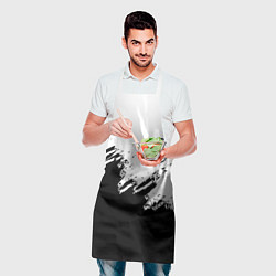 Фартук кулинарный Juventus black sport texture, цвет: 3D-принт — фото 2