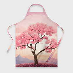 Фартук кулинарный Вишневое дерево в полном цвету, цвет: 3D-принт