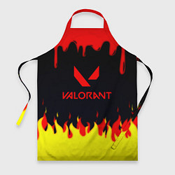 Фартук кулинарный Valorant flame texture games, цвет: 3D-принт