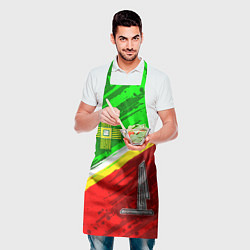 Фартук кулинарный Флаг Зеленограадского АО, цвет: 3D-принт — фото 2