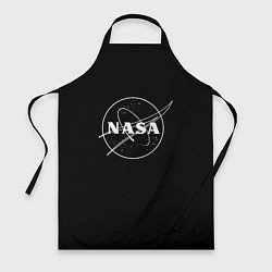 Фартук кулинарный NASA белое лого, цвет: 3D-принт