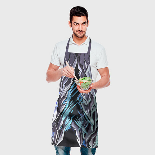 Фартук Камень и синие полосы / 3D-принт – фото 2