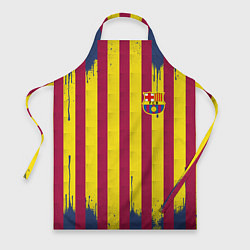 Фартук кулинарный Полосатые цвета футбольного клуба Барселона, цвет: 3D-принт