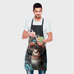 Фартук кулинарный Крутая обезьяна в очках, цвет: 3D-принт — фото 2