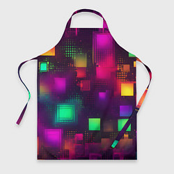 Фартук кулинарный Разноцветные квадраты и точки, цвет: 3D-принт