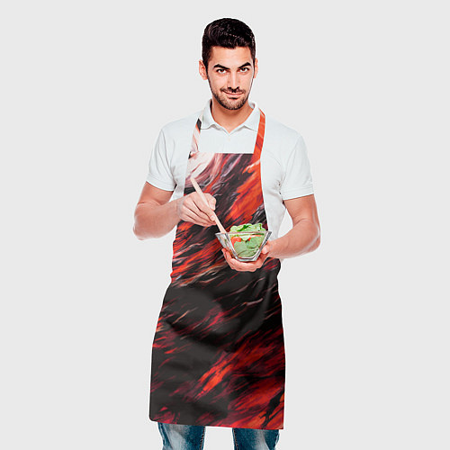 Фартук Чёрная и красная буря / 3D-принт – фото 2