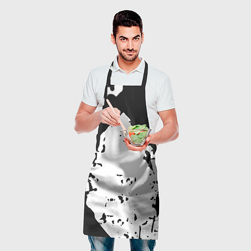 Фартук Чёрно белые краски / 3D-принт – фото 2