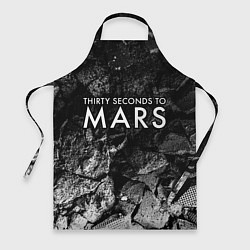 Фартук кулинарный Thirty Seconds to Mars black graphite, цвет: 3D-принт