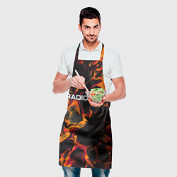 Фартук кулинарный Radiohead red lava, цвет: 3D-принт — фото 2