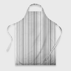 Фартук кулинарный Полосатая рябь белый, цвет: 3D-принт