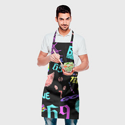 Фартук кулинарный 6ix9ine logo rap bend, цвет: 3D-принт — фото 2