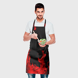 Фартук кулинарный Linkin Park красный огонь лого, цвет: 3D-принт — фото 2