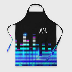 Фартук кулинарный Arctic Monkeys эквалайзер, цвет: 3D-принт