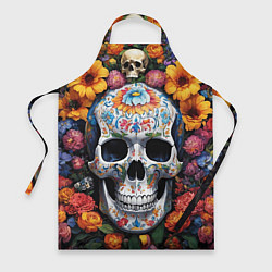 Фартук кулинарный Bright colors and a skull, цвет: 3D-принт