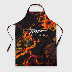 Фартук кулинарный Tokio Hotel red lava, цвет: 3D-принт