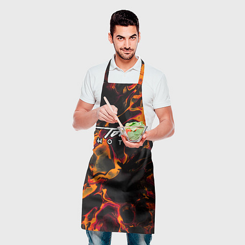 Фартук Tokio Hotel red lava / 3D-принт – фото 2