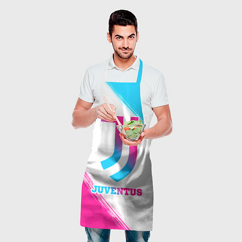 Фартук Juventus neon gradient style / 3D-принт – фото 2