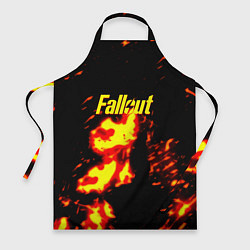 Фартук кулинарный Fallout огнненое лого, цвет: 3D-принт