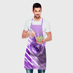 Фартук кулинарный Real Madrid текстура фк, цвет: 3D-принт — фото 2