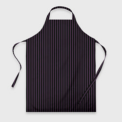 Фартук кулинарный Тёмный фиолетовый в полоску, цвет: 3D-принт