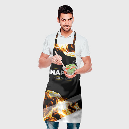 Фартук Napoli legendary sport fire / 3D-принт – фото 2