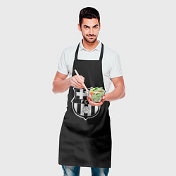 Фартук кулинарный Barcelona fc club белое лого, цвет: 3D-принт — фото 2