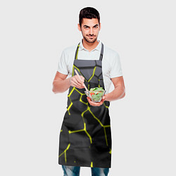 Фартук кулинарный Желтые плиты киберпанк, цвет: 3D-принт — фото 2