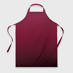 Фартук кулинарный Градиент тёмный вишнёвый, цвет: 3D-принт