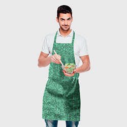 Фартук кулинарный Мозаика нефритовый зелёный, цвет: 3D-принт — фото 2